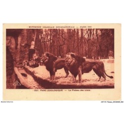 AYPP3-0214-ANIMAUX - Parc zoologique - Le plateau des lions - Exposition coloniale internationale - Paris 1931