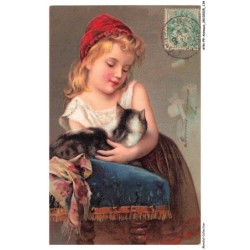 AYNP9-0830-CHAT - Fillette et chat