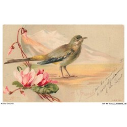 AYNP9-0832-OISEAU - Oiseau et fleur