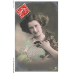 AYNP10-0875-CHAT - Femme et chat