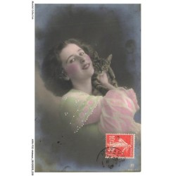 AYNP10-0879-CHAT - Femme et chat