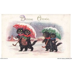AYNP10-0905-CHAT - Chats sous la neige - Bonne année