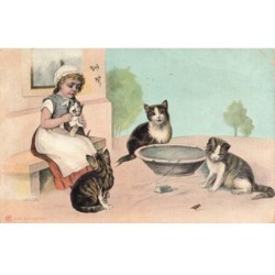 MIKII-041 CHATS ET FILLETTE PAR ILLUSTRATEUR M MOSEN