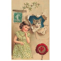 MIKII-034 CHAT + FILLETTE PAR ILLUSTRATEUR TREFLE GAUFREE