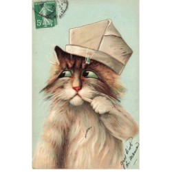 MIKII-020 CHAT AU CHAPEAU BLANC PAR ILLUSTRATEUR BOULANGER