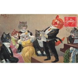 MIKII-009 CHATS HUMANISE CHANTEURS PIANO PAR ILLUSTRATEUR THIELE