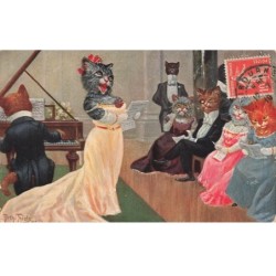 MIKII-007 CHATS HUMANISE CHANTEURS PIANO PAR ILLUSTRATEUR THIELE