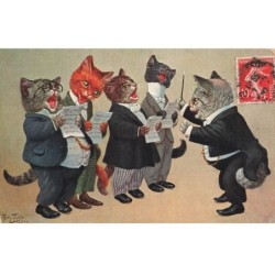 MIKII-005 CHATS HUMANISE CHANTEURS PAR ILLUSTRATEUR THIELE