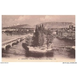 AZRP4-0225-SUISSE - GENEVE - Pont du Mont Blanc et le Mont Blanc