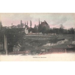 MIKIKP6-009 SUISSE NEUCHATEL CHATEAU DU SERRIERES + PUBLICITE SUCHARD MINOTERIE BOSSY CIE