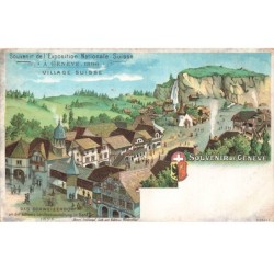 MIKIKP6-014 SUISSE SOUVENIR DE L'EXPOSITION NATIONALE GENEVE 1896 VILLAGE