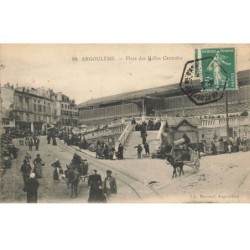 16 ANGOULEME AI-DC100 PLACE DES HALLES CENTRALES ATTELAGES CHARIOTS MULETS