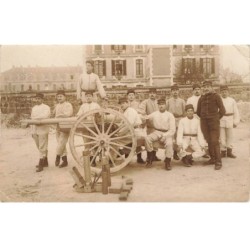 16 ANGOULEME AP-DC410 CARTE PHOTO MILITAIRE UN CANON ARTILLERIE