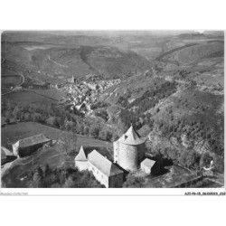 AJIP6-15-0668 - en avion au-dessus de - CHAUDES-AIGUES - cantal - le château du couffour