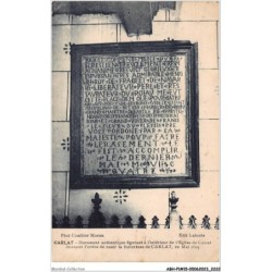 ABHP1-15-0025 - CARLAT - Document authentique figurant à l'Intérieur de l'Eglise de CARLAT