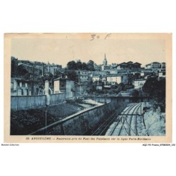 AQJP2-0128-16 - ANGOULEME - panorama pris du pont de fainéants sur la ligne paris-bordeaux