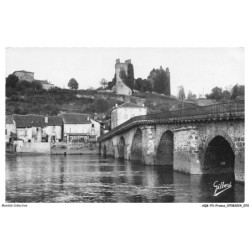 AQKP3-0170-16 - SAINT-GERMAIN-DE-CONFOLENS - le pont sur la vienne et ruines du chateau