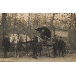 MIKIH-1048 16 COGNAC 52 EME REGIMENT D'ARTILLERIE DILIGENCE CHEVAUX CARTE PHOTO MILITAIRE CANTINIERE