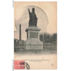AZTP4-0316-15 - AURILLAC - Statue de gerbert - Pape sylvestre II et colonne monthyon