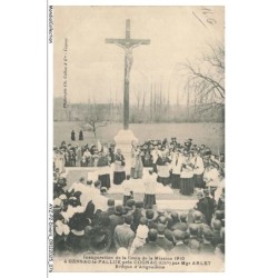 AYZP2-0169-16 - Inauguration de la croix de la mission 1910 a GENSAC-LA-PALLUE près COGNAC - Evêque d'angoulême