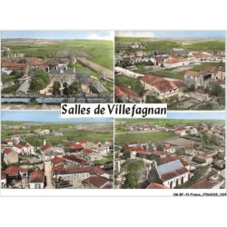CM-BFP1-0598-16 - SALLES DE VILLEFAGNAN - Le groupe scolaire - Vue générale - Vue panoramique - L'église