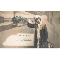 16 RUELLE -DC51683 SOUVENIR DE RUELLE GARE TRAIN PHOTO MONTAGE