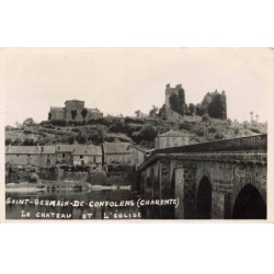16 SAINT GERMAIN DE CONFOLENS -MK42458 LE CHATEAU ET L EGLISE CARTE PHOTO