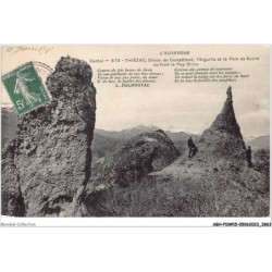 ABHP10-15-0846 - Cantal - THIEZAC - Le Chaos de Casteltinet - L'Aiguille et le pain de sucre - Au fond le Puy Griou