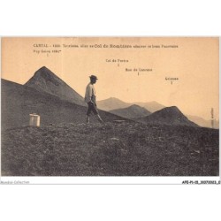 AFEP1-15-0001 - CANTAL - 1308 - touristes - allez au col de ROMBIERE admirer ce beau panorama