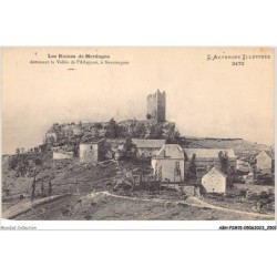 ABHP2-15-0165 - Les Ruines de Merdogne dominant la vallée de l'Allagnon - A NEUSSAGUES