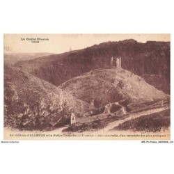 APEP3-0183-15- CANTAL-PITTORESQUE - le chateau d'Alleuze et la petite chapelle - site admirable